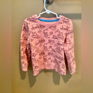 Kids construction equipment sweatshirt